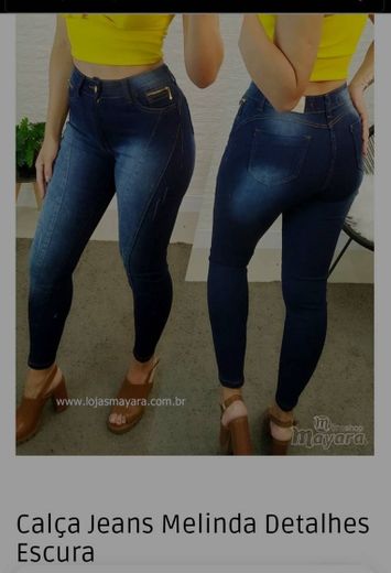 Calça Jeans Melinda Com Cinto Mesclada | lojas mayara lira shop