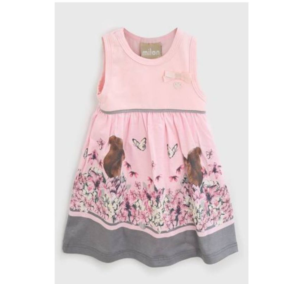 Social Vestido Milon Infantil Esquilo Rosa - Compre Agora | Tricae Brasil