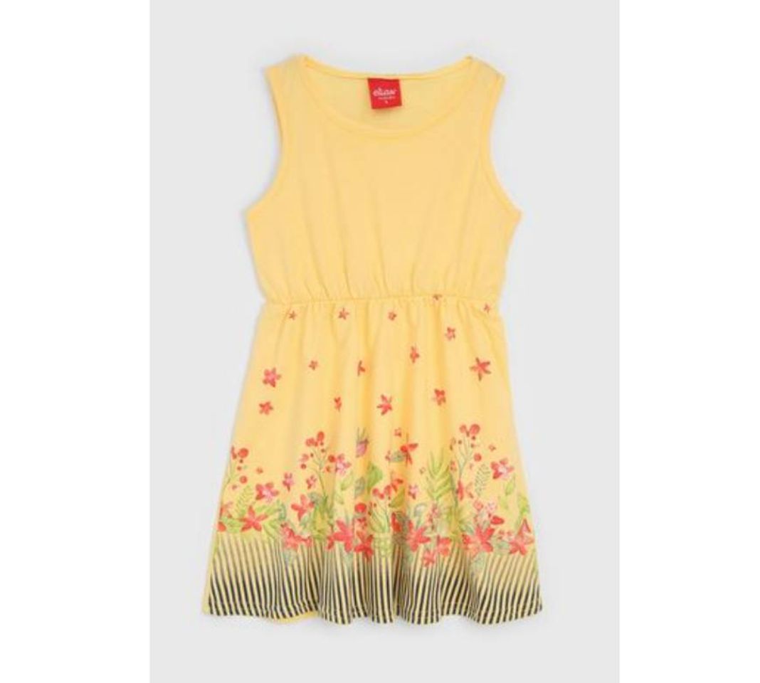 Social Vestido Elian Infantil Floral Amarelo - Compre Agora