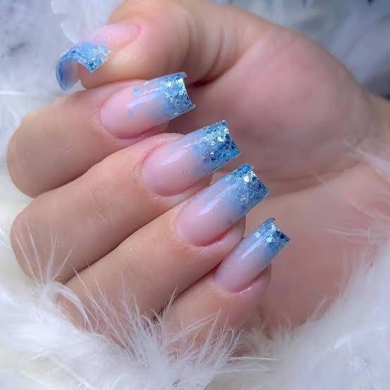 Fashion UNHAS FOFAS AZUL E ROSA PASTEL DAILUS COM PEDRARIA ...