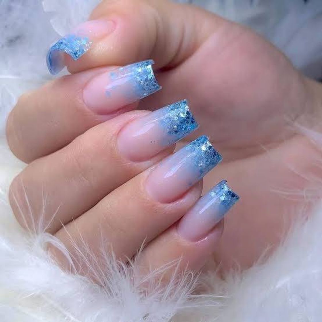 Fashion UNHAS FOFAS AZUL E ROSA PASTEL DAILUS COM PEDRARIA ...