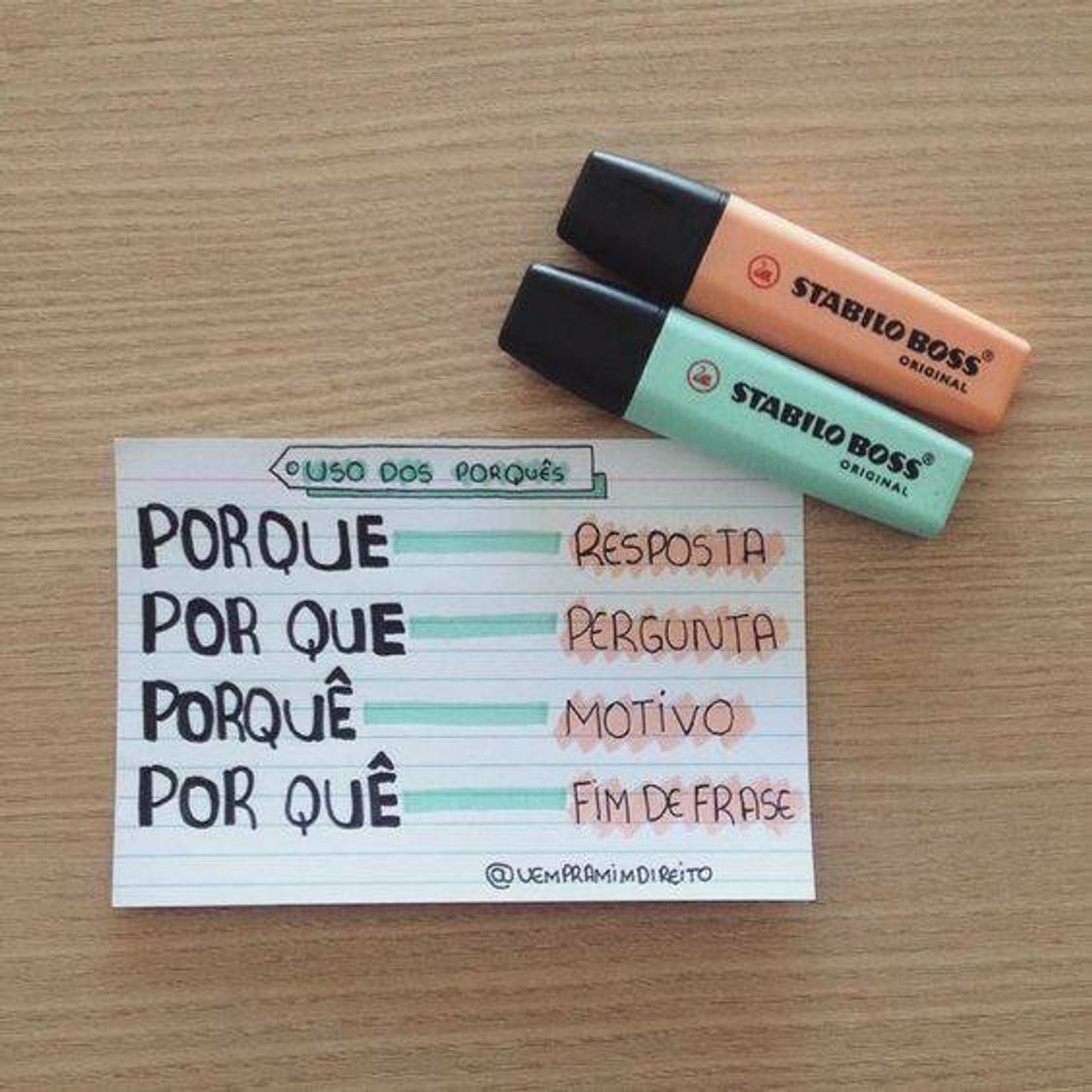 Social Uso correto dos porques 