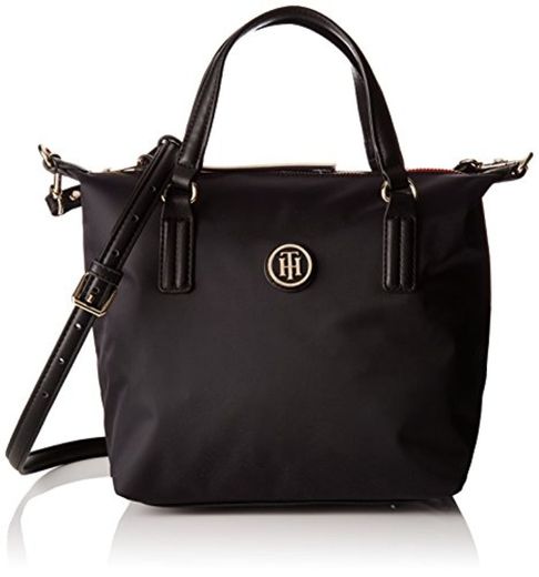 Tommy Hilfiger Poppy Small Tote, Bolso totes para Mujer, Negro