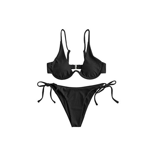 ZAFUL - Bikini de Dos Piezas para Mujer, diseño de Leopardo Criss