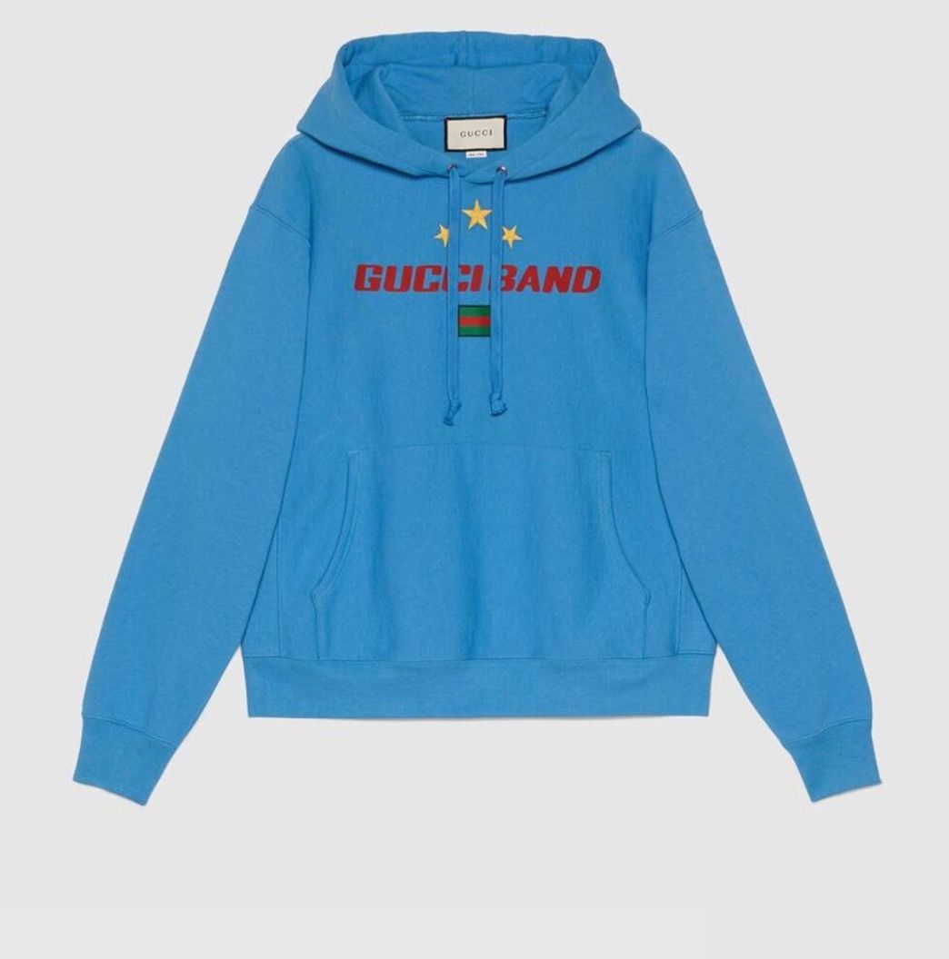 Fashion Gucci Band print hooded sweatshirt