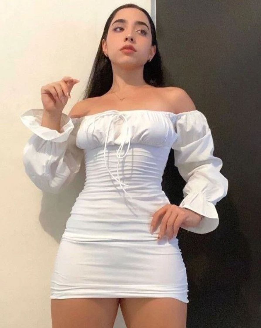 Social Vestido branco elegante 