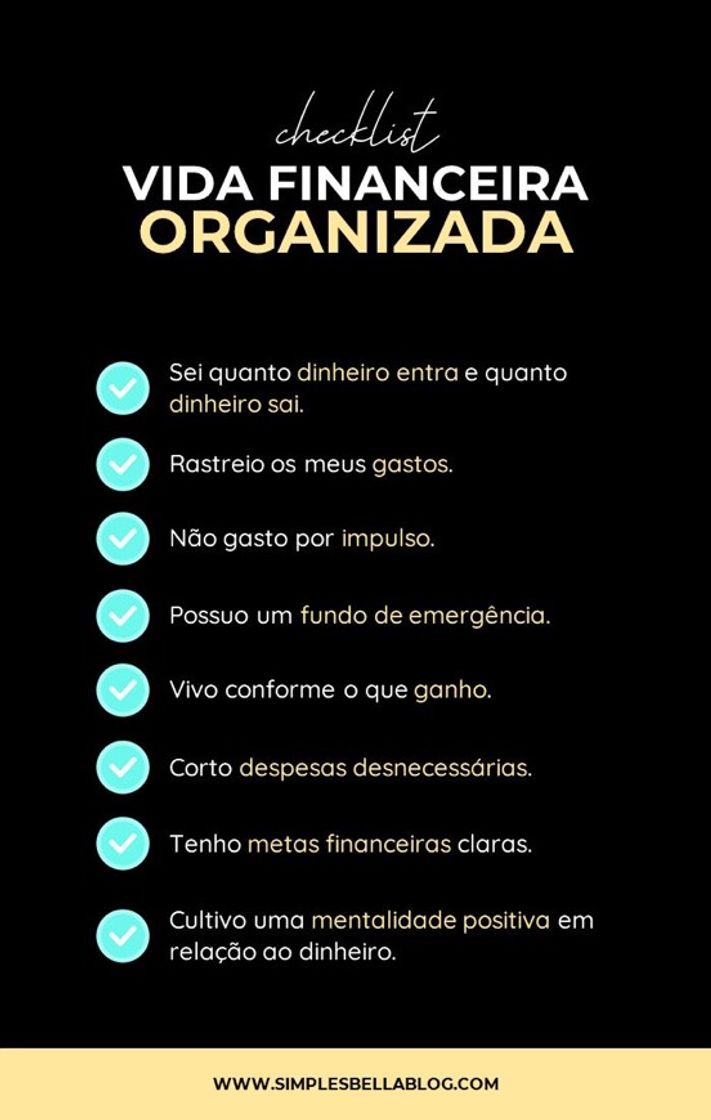 Moda Vida financeira organizada 💸