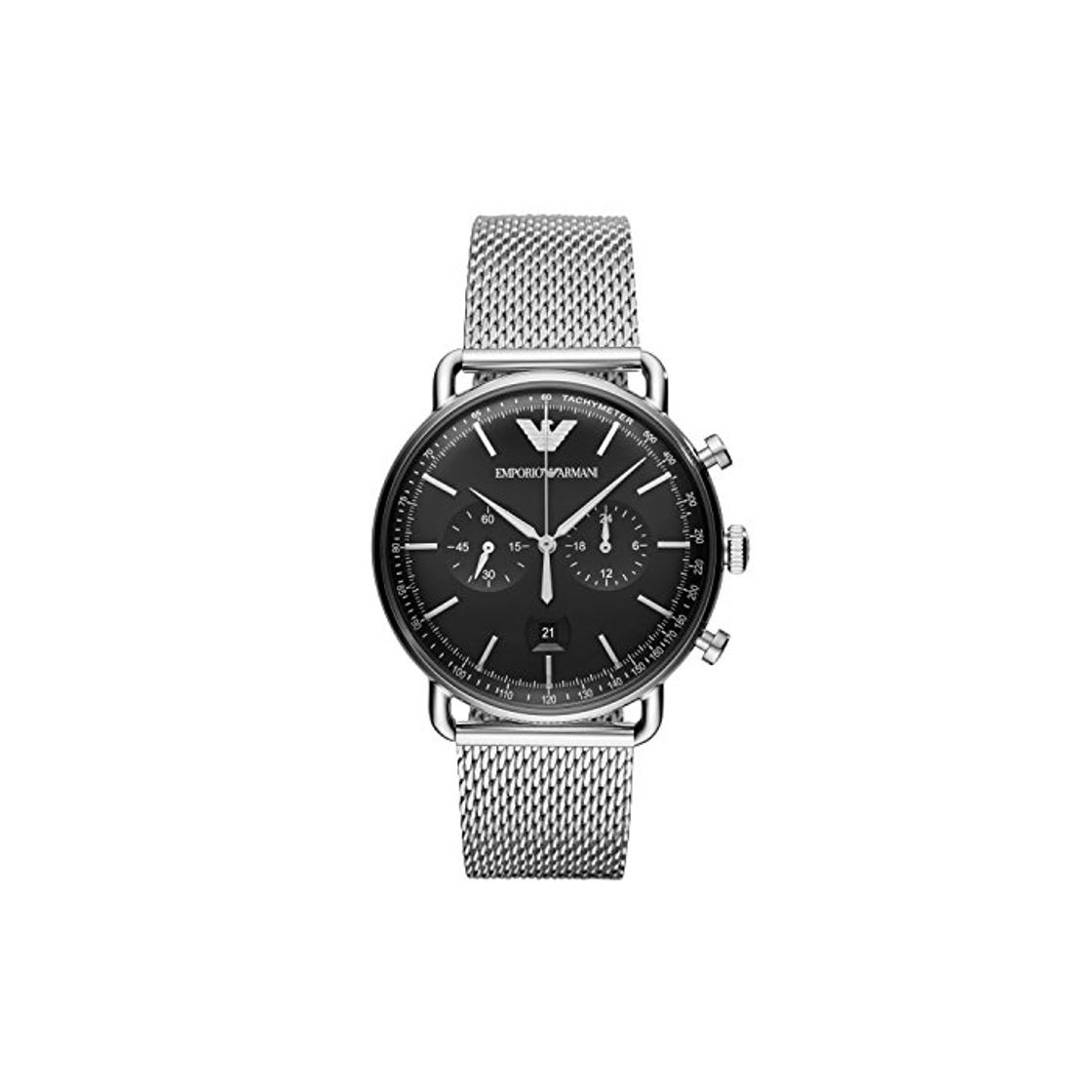 Moda Emporio Armani Reloj Cronógrafo para Hombre de Cuarzo con Correa en Acero Inoxidable AR11104