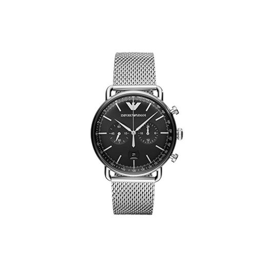 Emporio Armani Reloj Cronógrafo para Hombre de Cuarzo con Correa en Acero Inoxidable AR11104