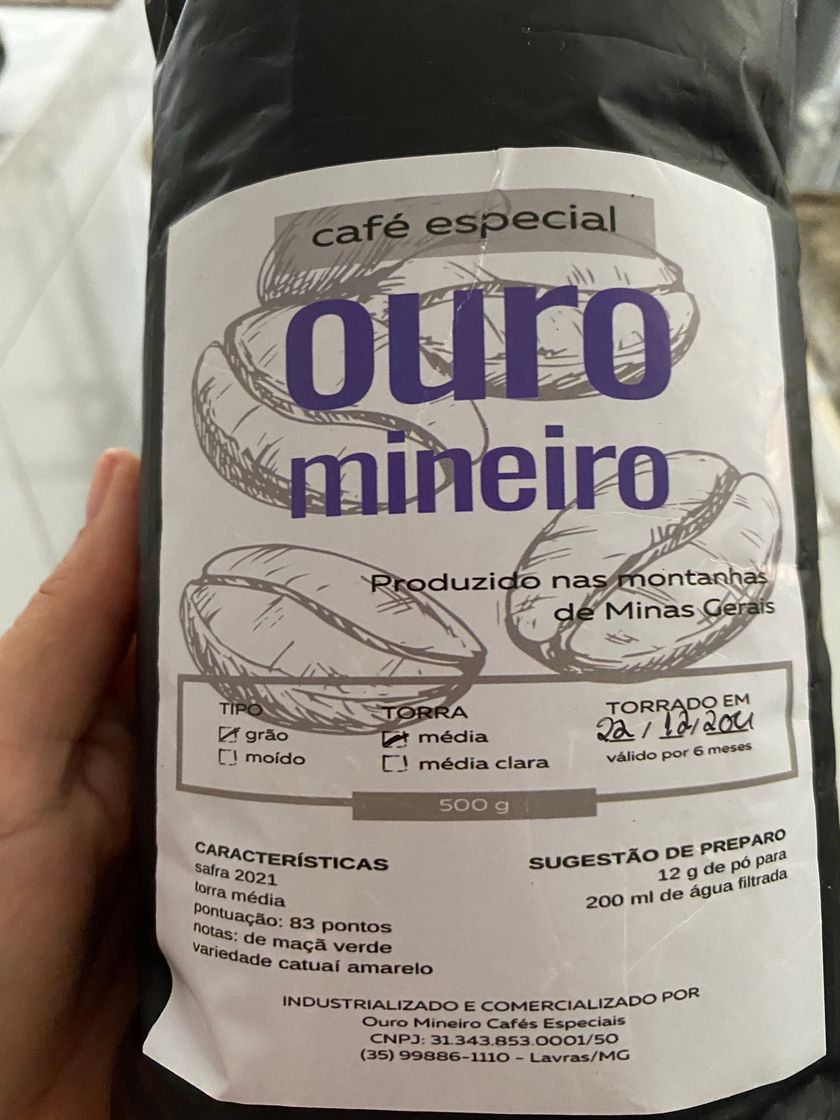 Producto Café Especial Ouro Mineiro