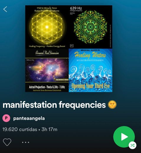 Frequencies manifestation 