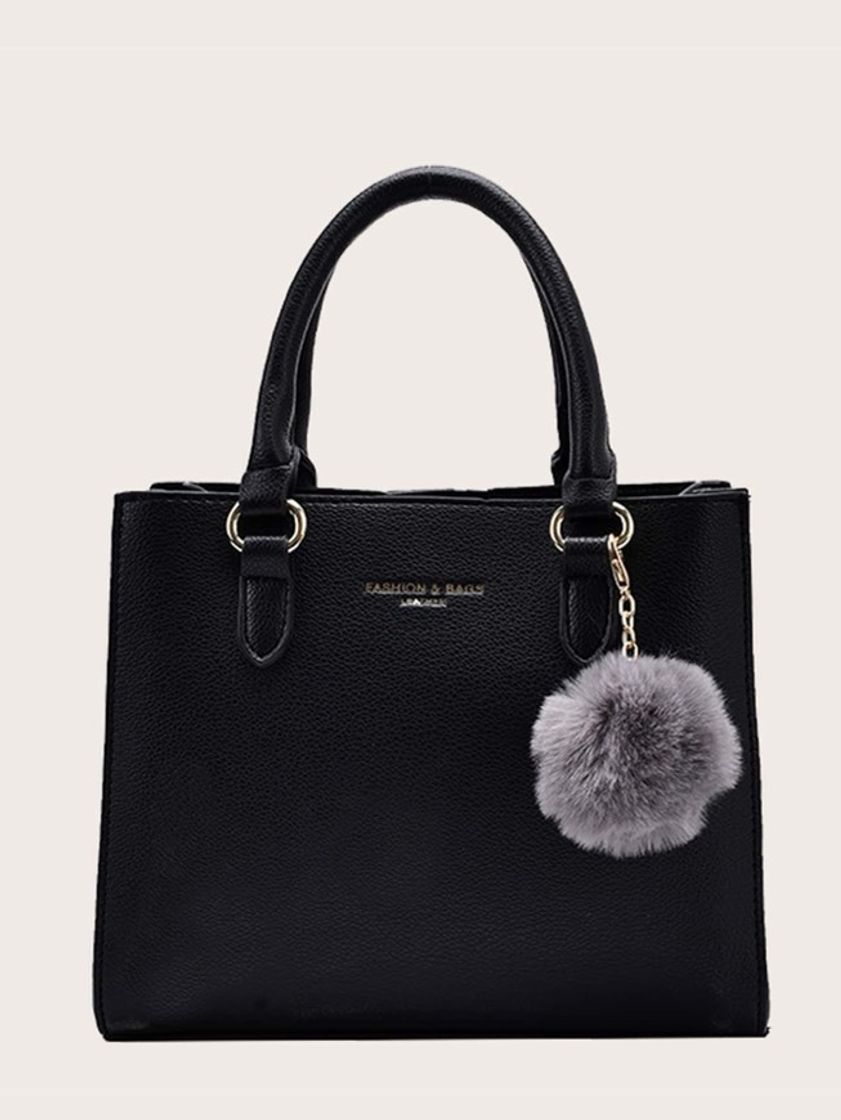 Moda Bolsa estilosa pom pom 