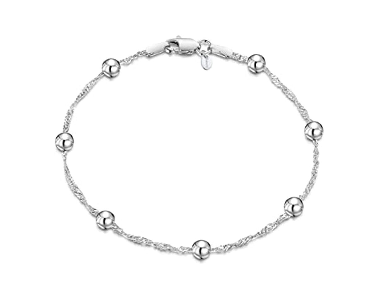 Product Amberta® Joyería - Pulsera - Fina Plata De Ley 925 - Cadena