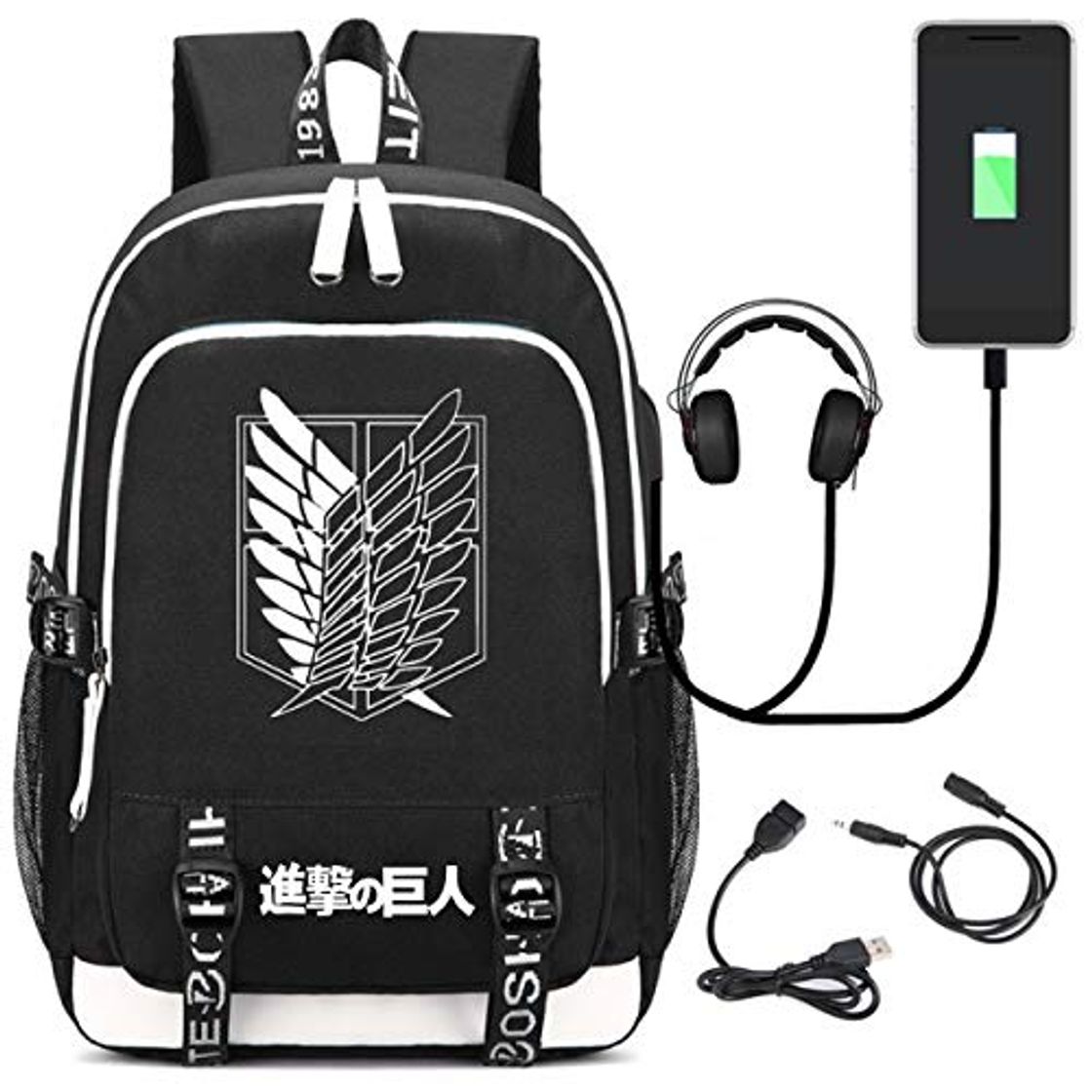 Fashion YOYOSHome Anime Attack on Titan - Mochila para cosplay con puerto de