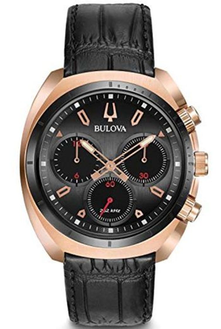 Fashion Bulova Reloj Cronógrafo para Hombre de Cuarzo con Correa en Cuero 98A156