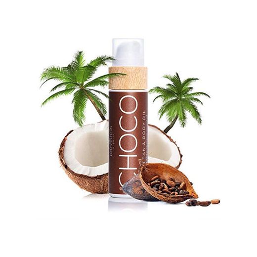 COCOSOLIS Bronceado & Aceite Corporal De Cacao | Aceite De Bronceado Orgánico | Obtenga