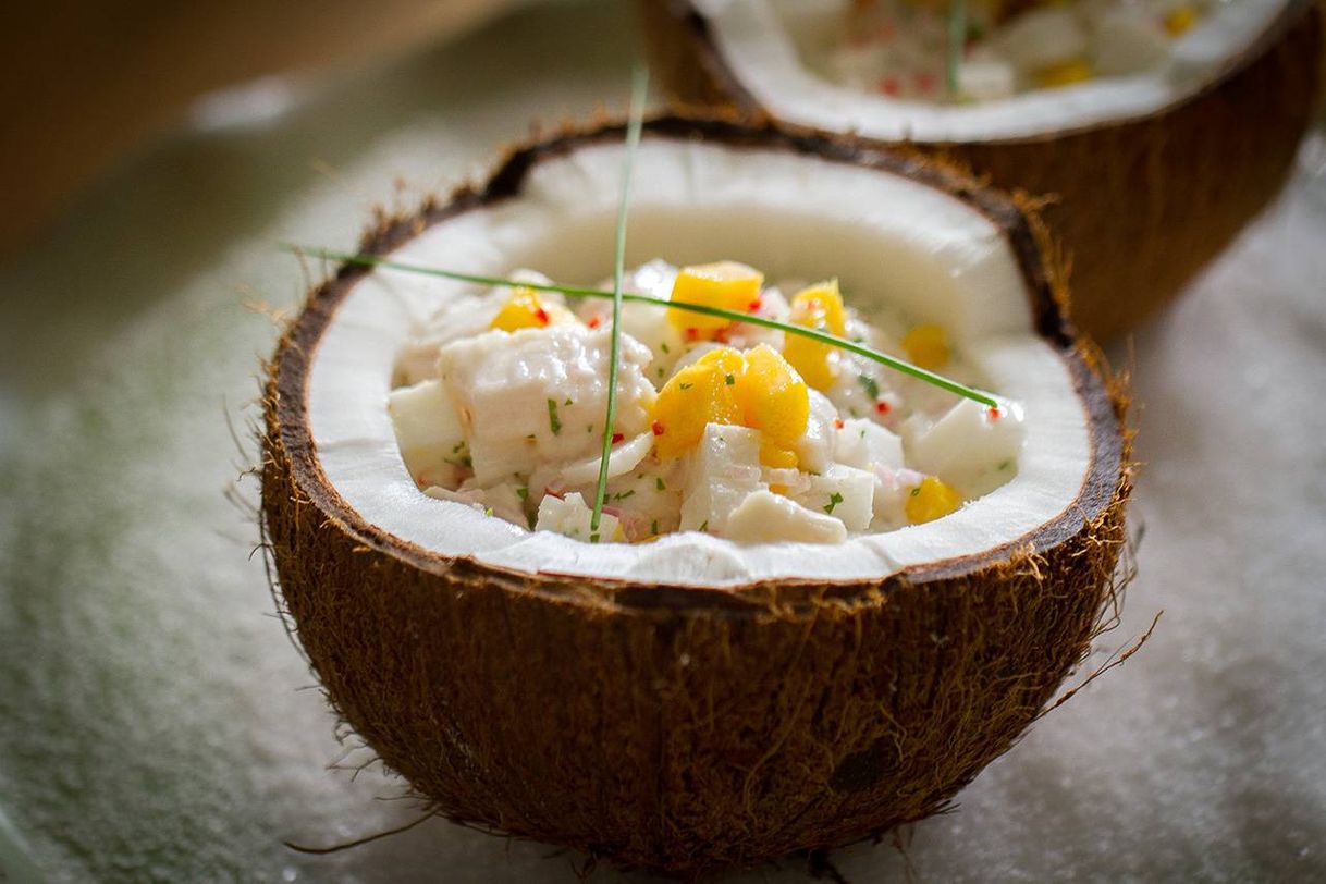 Fashion Ceviche com leite de coco 💙