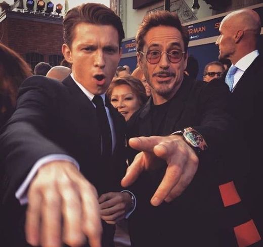 Tom Holland and Robert Downey Jr. ✨
