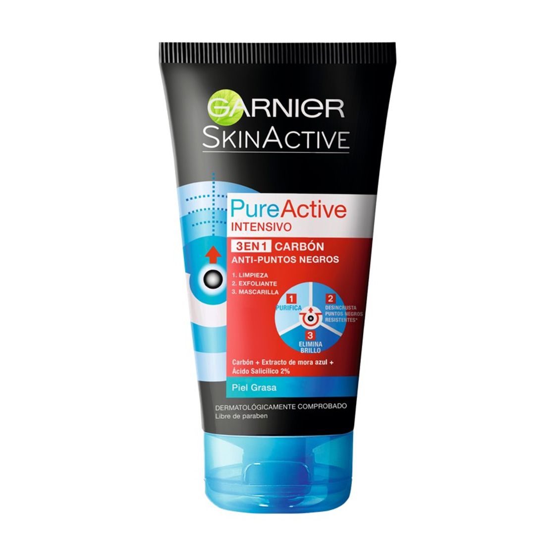 Fashion Gel Exfoliante de Carbón Intensive 3 en 1 Pure Active | Garnier