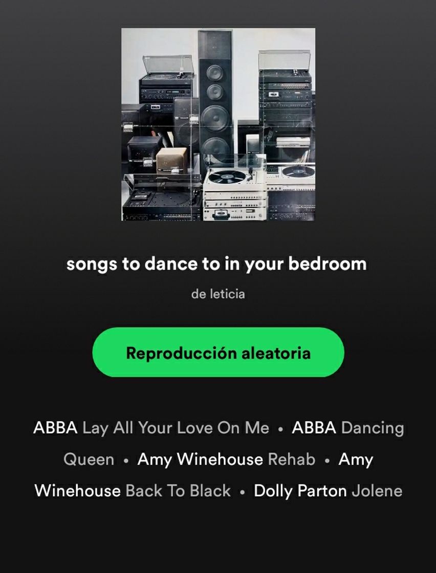 Canciones Songs to dance to in your bedroom