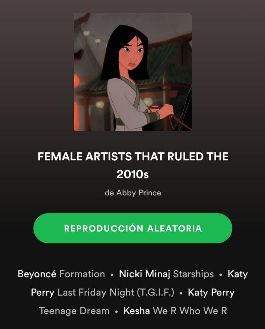 Canciones FEMALE ARTIST THAT RULED THE 2010