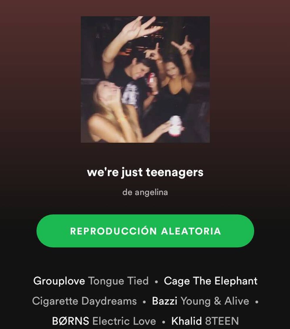 Canción We're just teengers