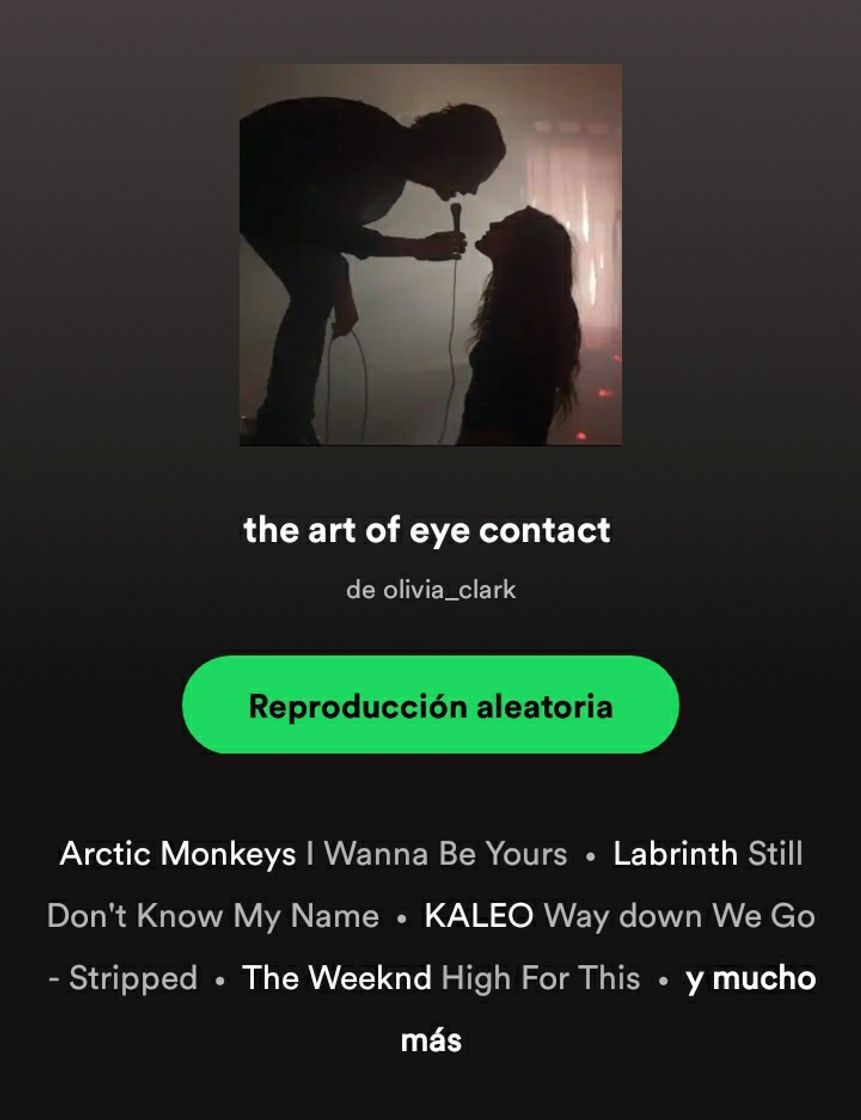 Canción The art of eye contact 