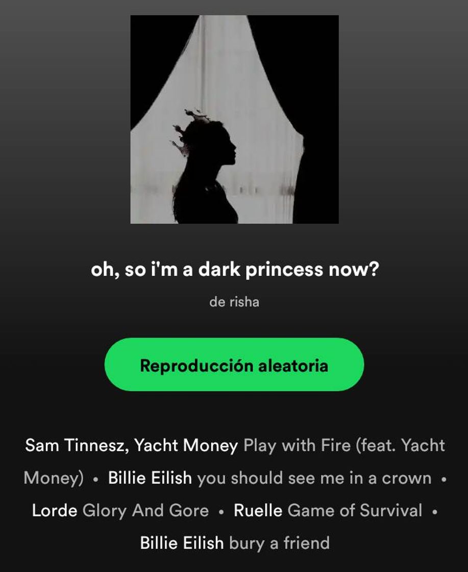 Canciones Oh, so i'm a dark princess now?