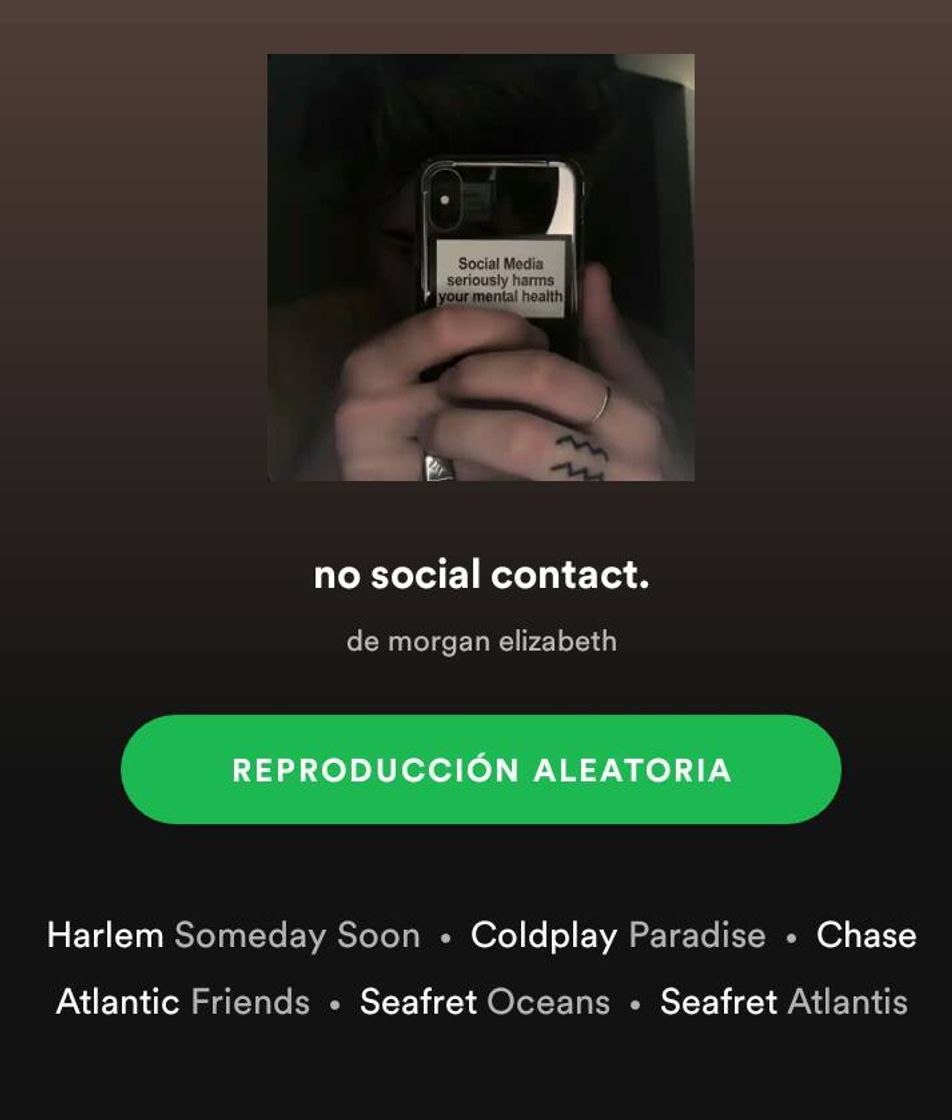 Music No social contact. 