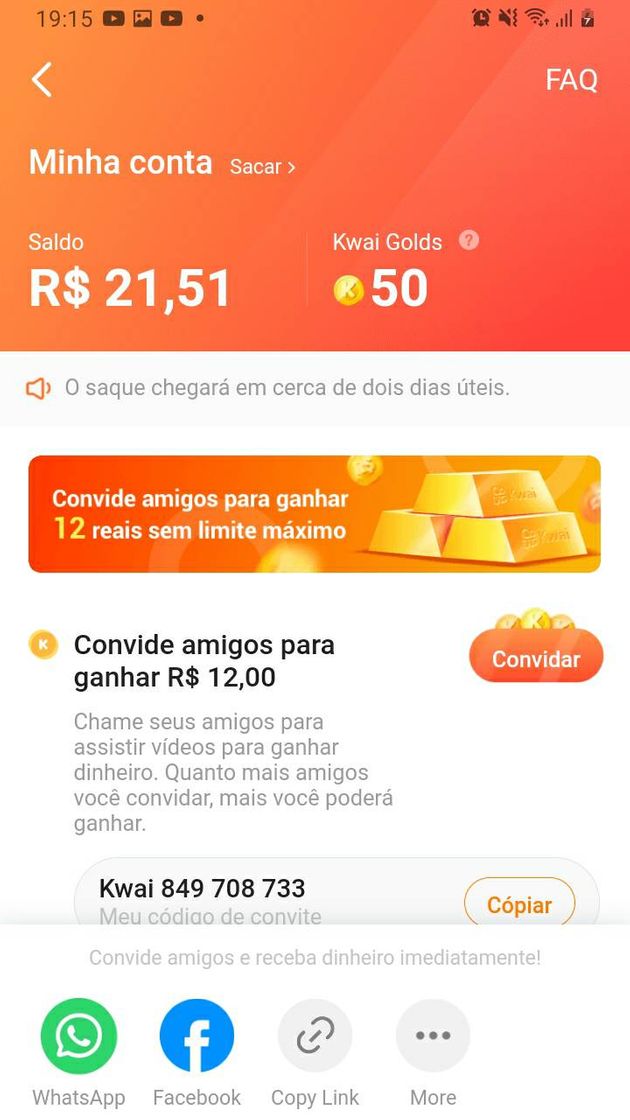 Fashion Aplicativo KWAI, pra você ganhar dinheiro