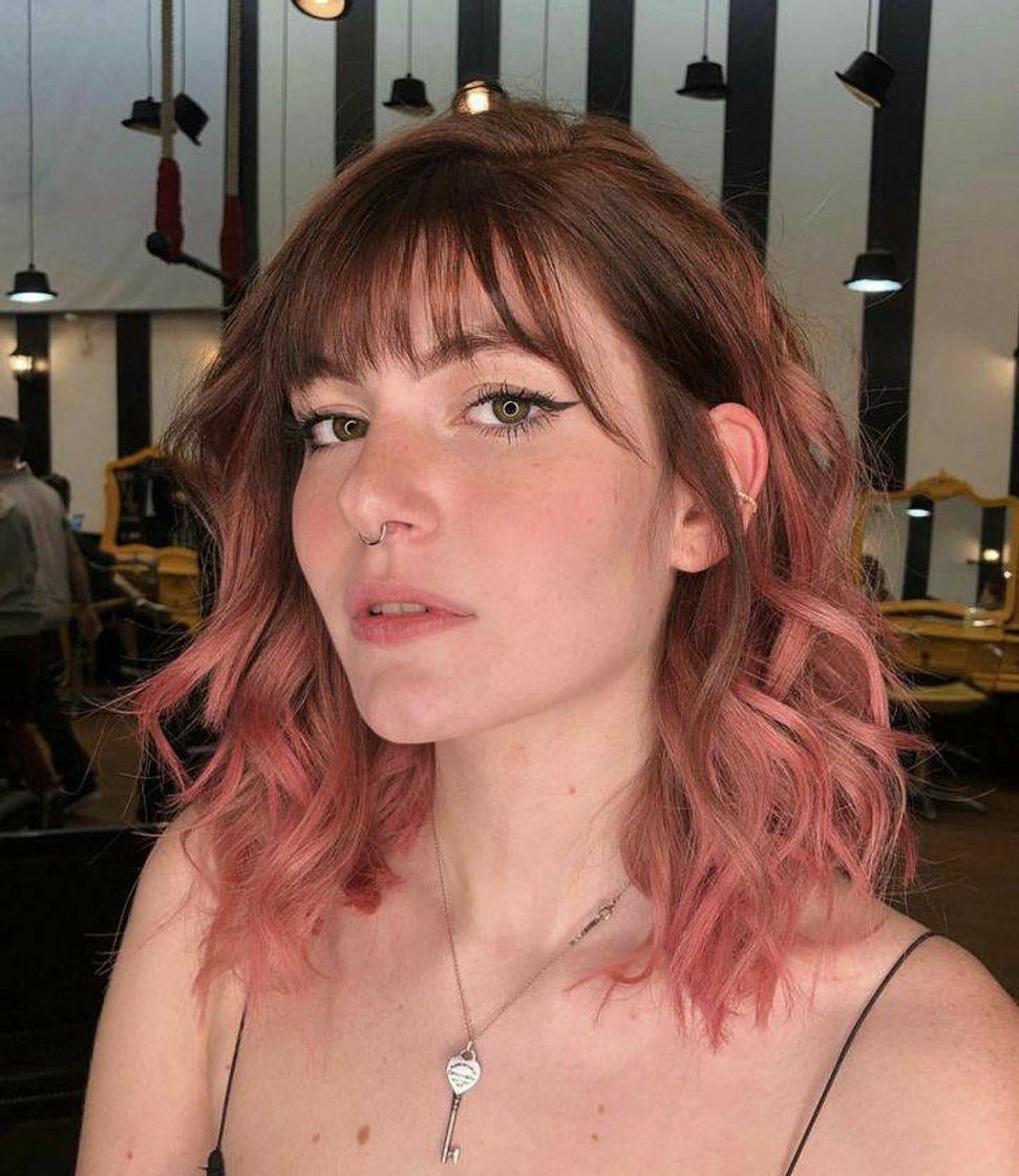 Fashion Inspiração de cabelo rosa