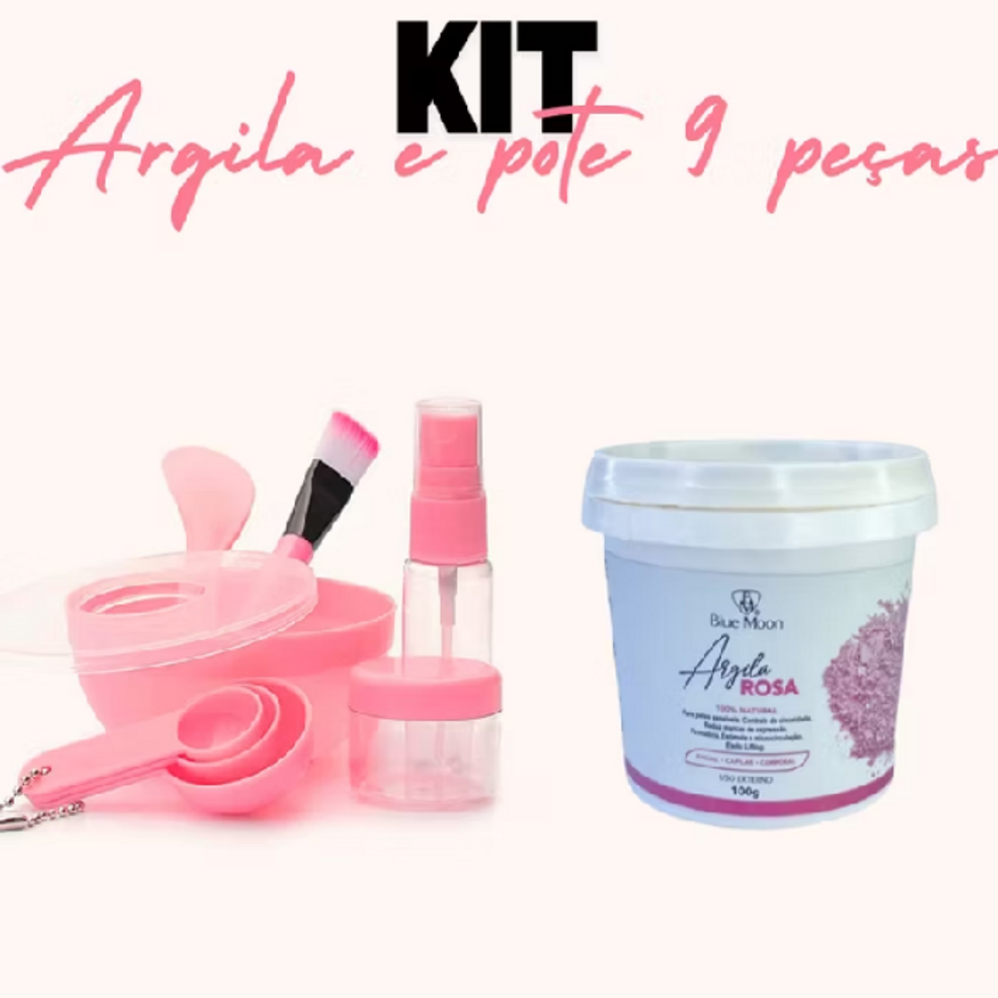 Fashion Kit de argila com potes para sua skincare ✨