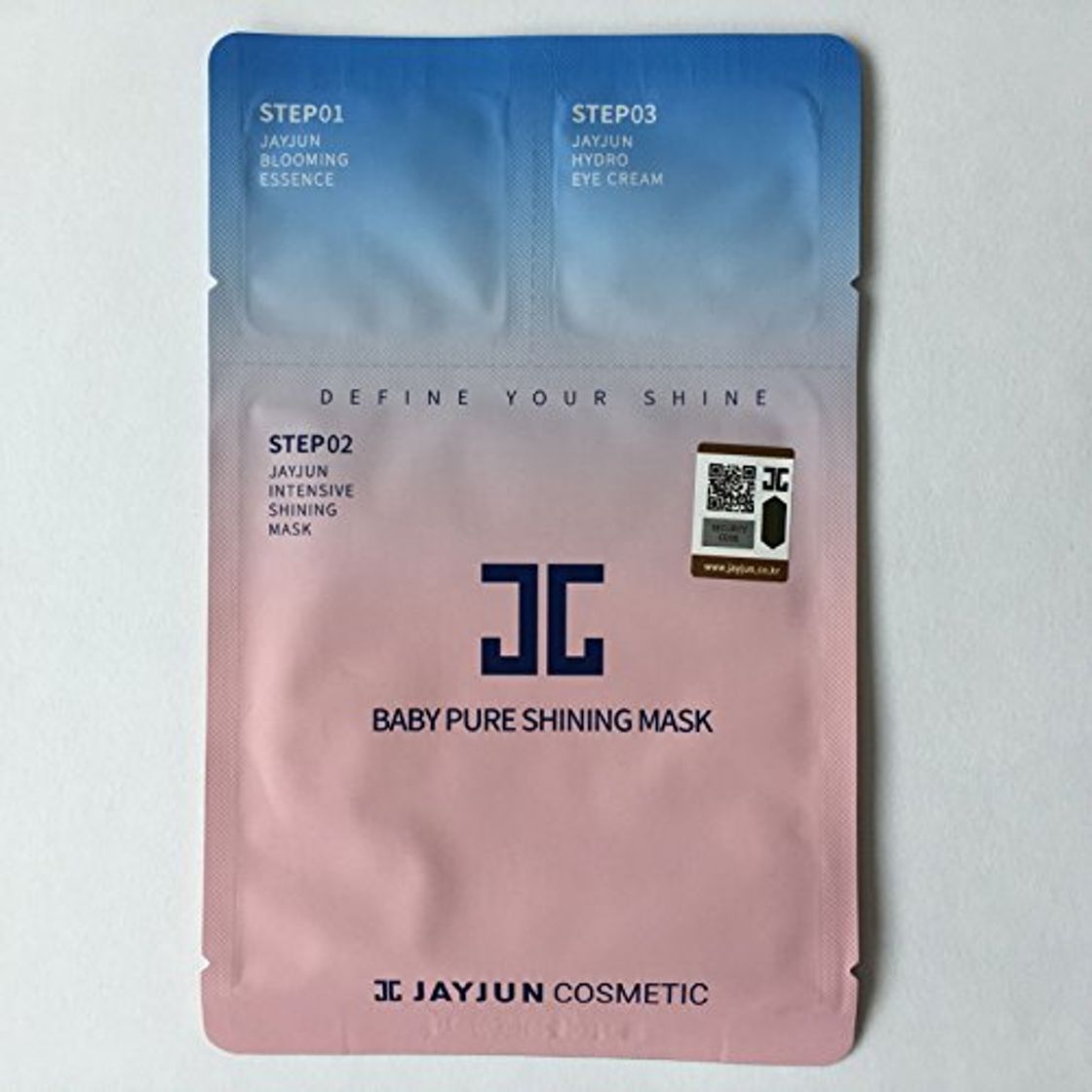 JAYJUN Paso 3 Bebé puro Luminoso Hoja Mascarilla facial de la piel Blanqueador Hidratante