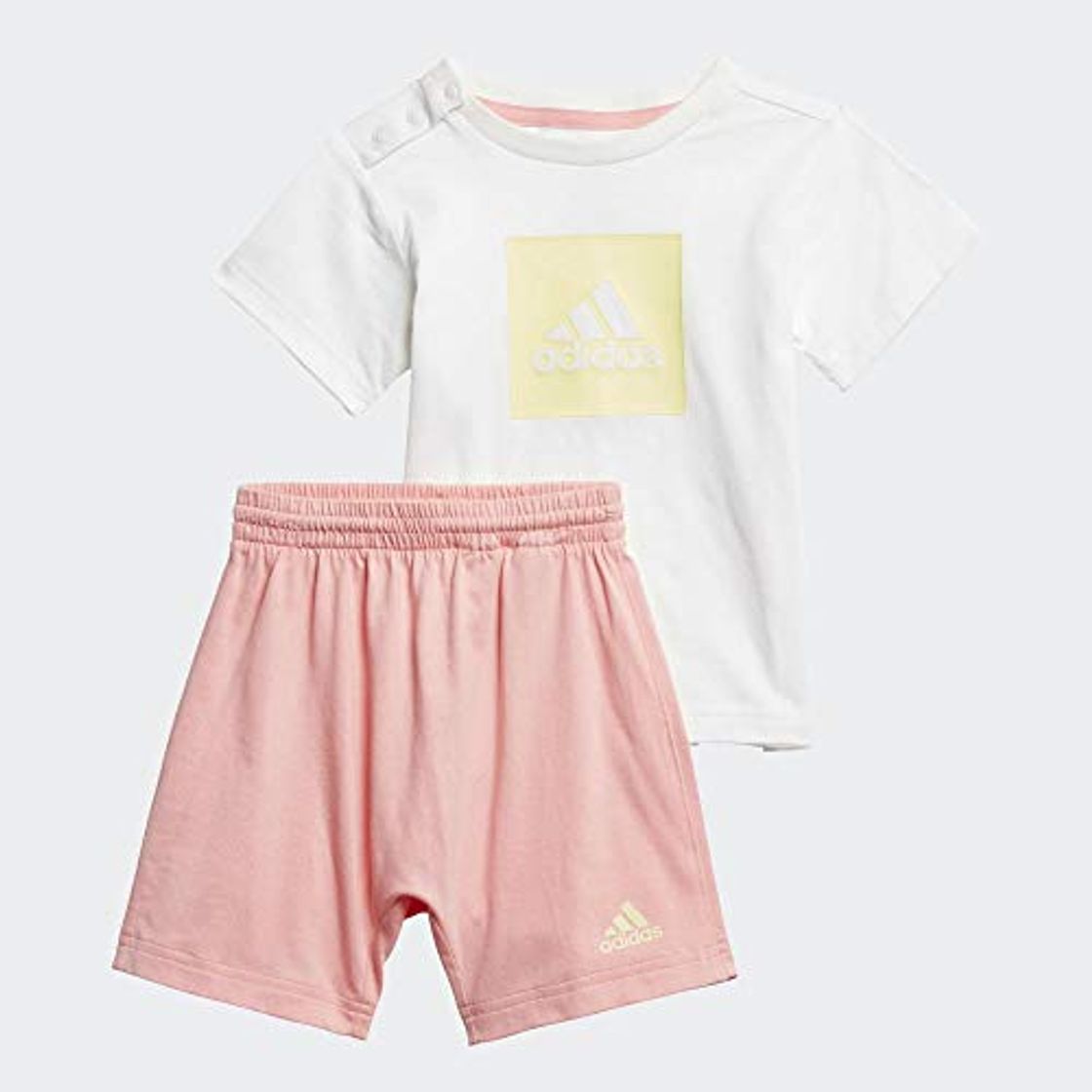 Moda adidas I Logo Sum Set Conjunto Deportivo, Bebé-Niños, Blanco/Matama, 92