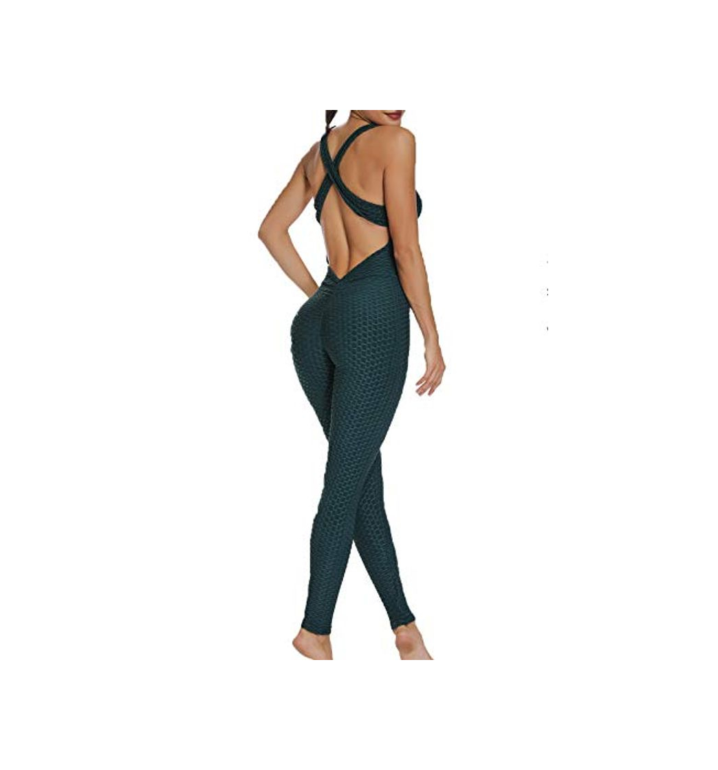 Moda FITTOO Mallas Pantalones Deportivos Leggings Mujer Yoga de Alta Cintura Elásticos y Transpirables para Yoga Running Fitness con Gran Elásticos1370 Verte XL