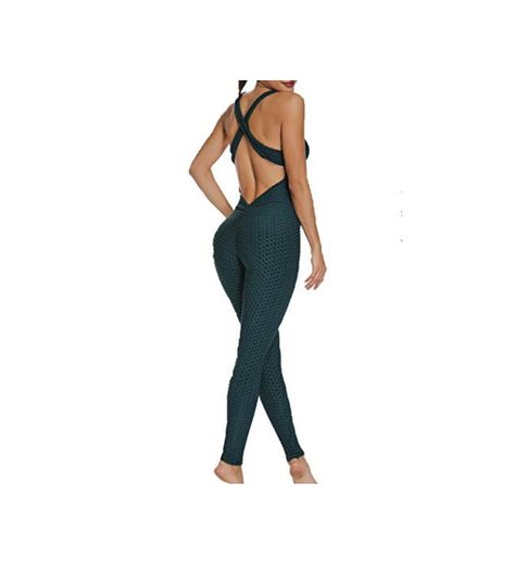 FITTOO Mallas Pantalones Deportivos Leggings Mujer Yoga de Alta Cintura Elásticos y Transpirables para Yoga Running Fitness con Gran Elásticos1370 Verte XL
