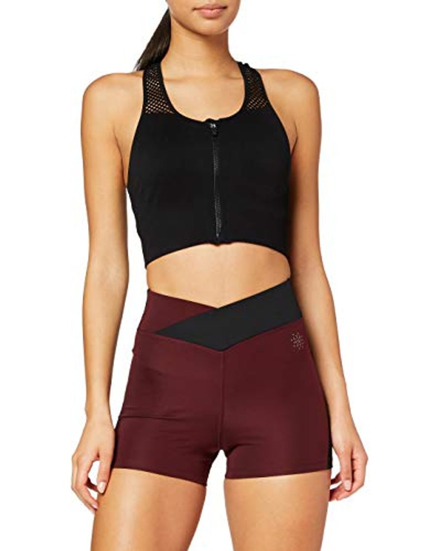 Fashion Marca Amazon - AURIQUE Shorts de Deporte Mujer, Negro