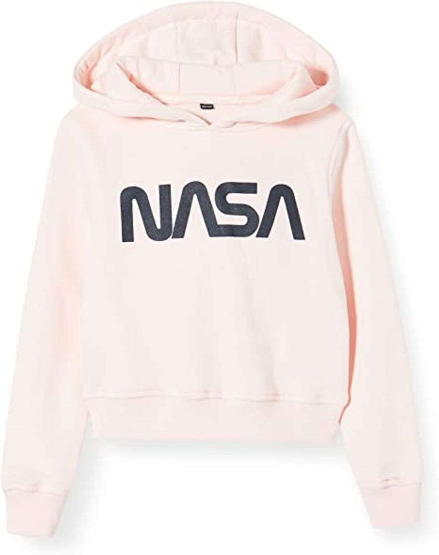 Social Mister Tee Kids NASA Cropped Hoody Capucha, Rosa