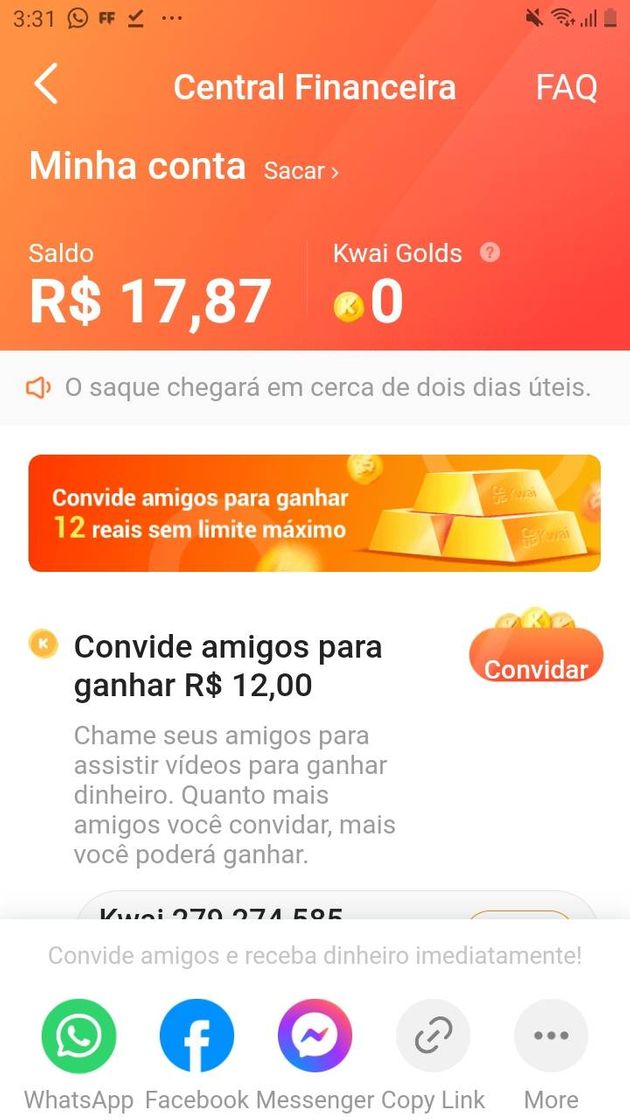 Moda Ganhe dinheiro com o meu link no App kwai 2021