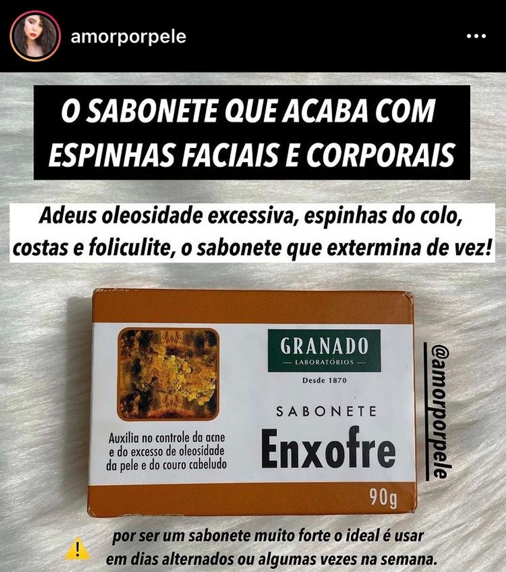 Moda Sabonete Enxofre-Granado ✨