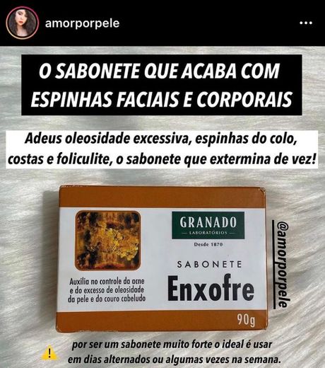 Sabonete Enxofre-Granado ✨