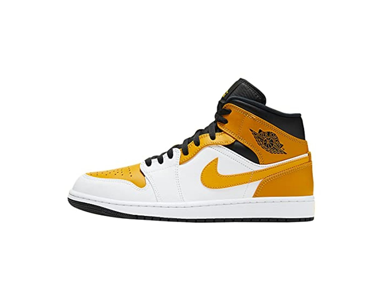 Fashion Nike Air Jordan 1 Mid White University Gold - Size US 10