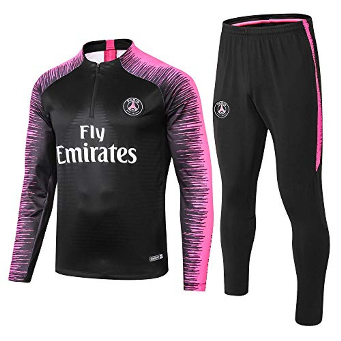 Fashion Paris Black Camiseta de Manga Larga de fútbol Primavera y otoño Chaqueta