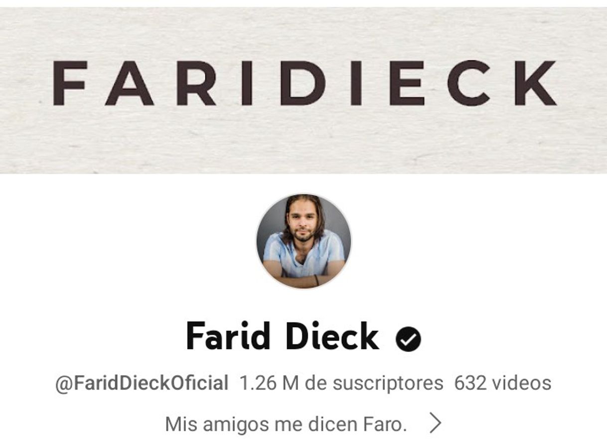 Moda canal de YouTube Farid Dieck 