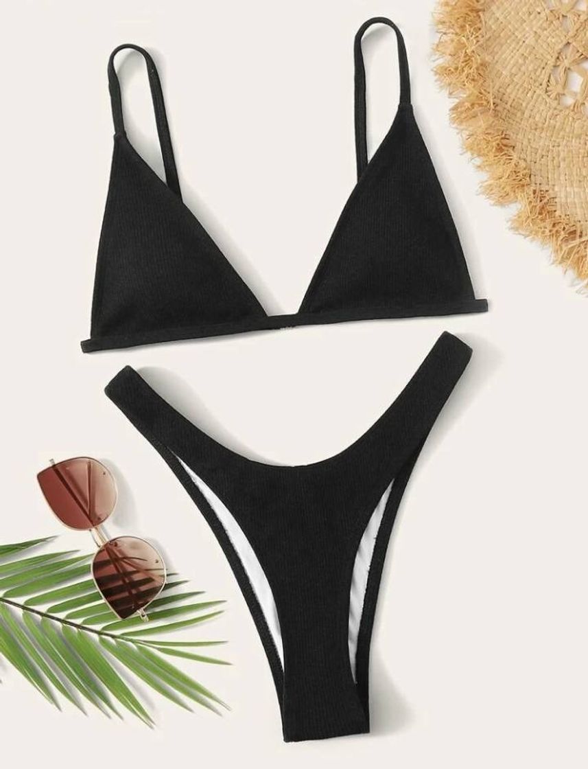 Social Parte superior do triângulo com conjunto de biquíni de corte