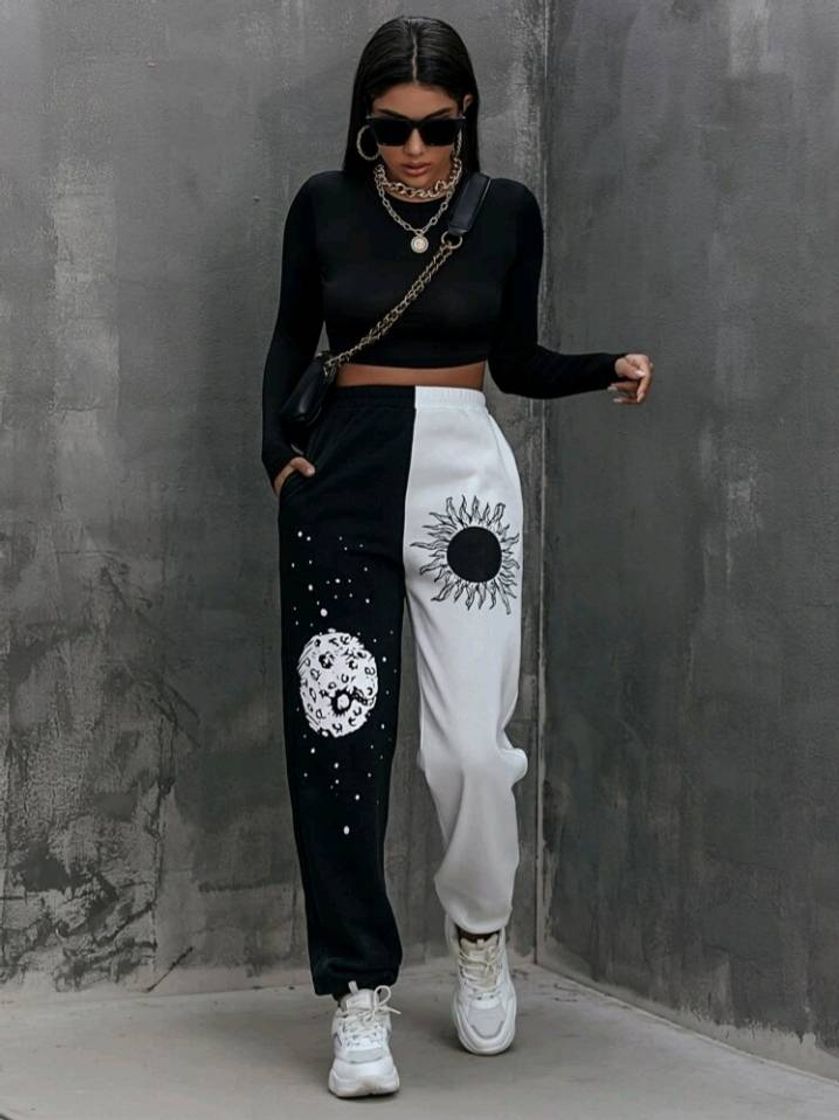 Social Calça bolso gráfico ocasional por R$ 92