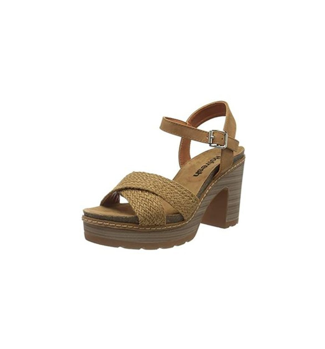 Social Refresh 69497.0, Sandalias con Plataforma para Mujer, Marrón
