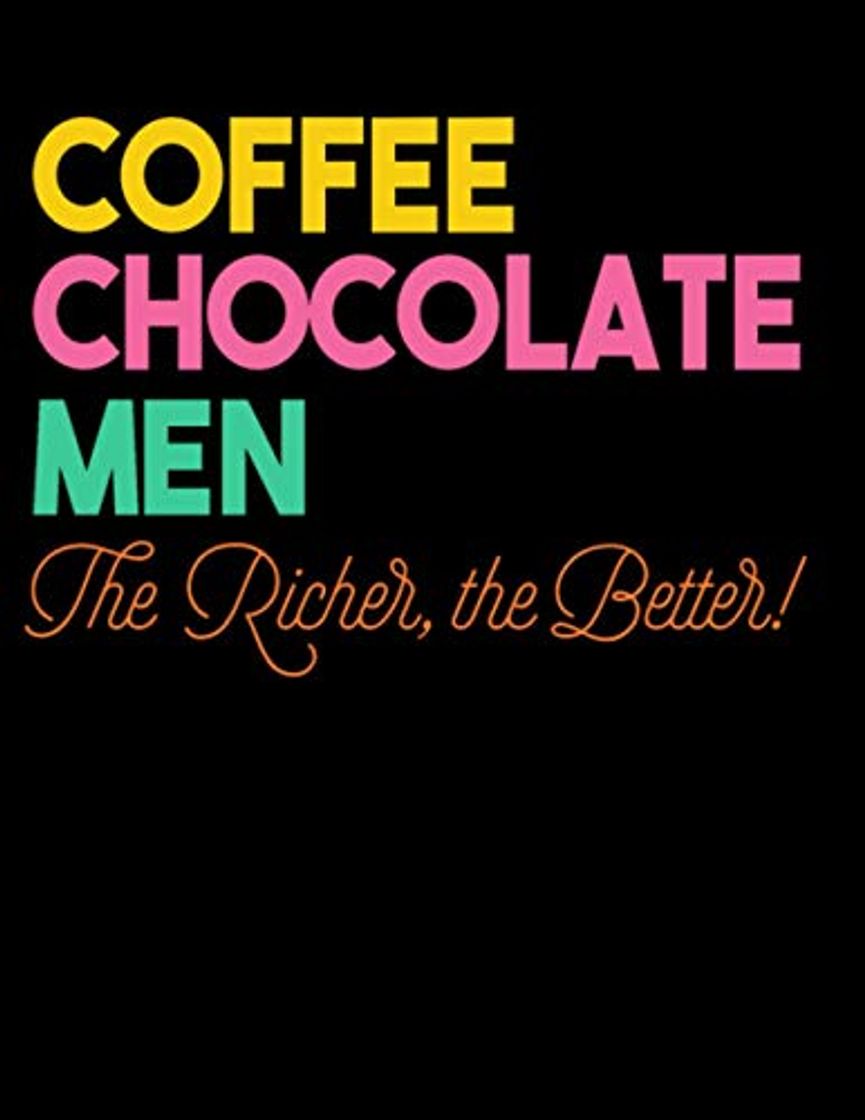 Book Humorous Relationship Journal "Coffee, Chocolate, Men