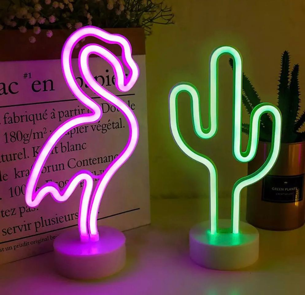 LED flamenco y cactus 