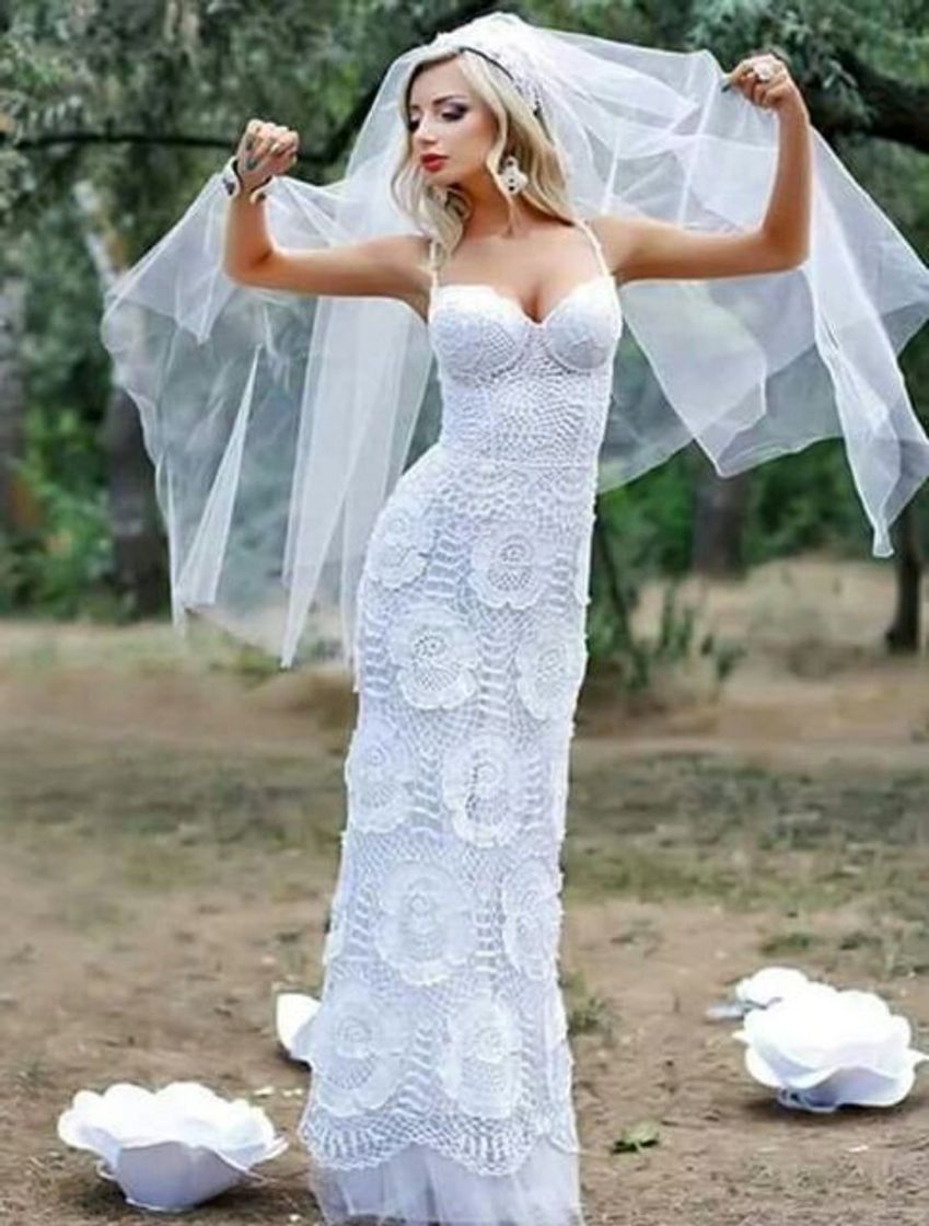 Fashion Vai casar? tem vestido de crochê tbm.